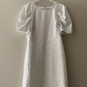 Banana Republic White Puff Sleeve Dress